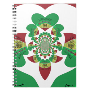 I Liebe Äthiopia Kaleidoscope - Heartfelt Rasta Ar Notizblock
