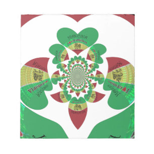 I Liebe Äthiopia Kaleidoscope - Heartfelt Rasta Ar Notizblock