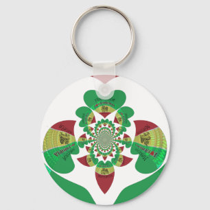 I Liebe Äthiopia Kaleidoscope - Heartfelt Rasta Ar Schlüsselanhänger