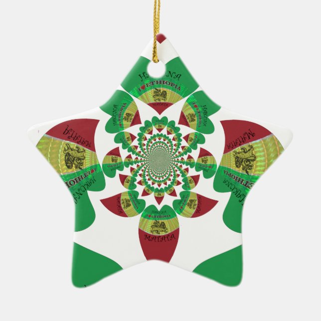 I Liebe Äthiopien Liebliche Herzklopfen Keramikornament (Vorne)