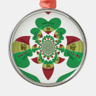 I Liebe Äthiopien Liebliche Herzklopfen Silbernes Ornament