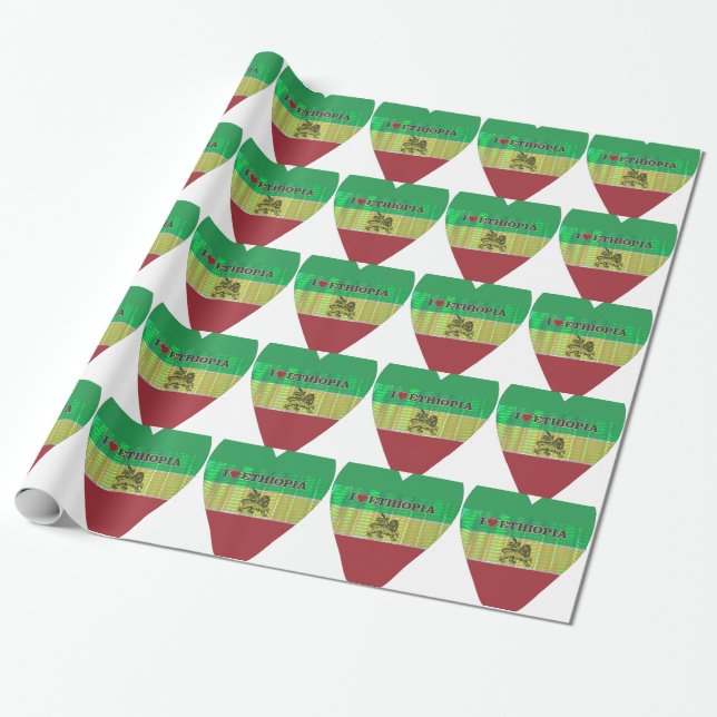 I Liebe Äthiopien.png Geschenkpapier (Ungerollt)