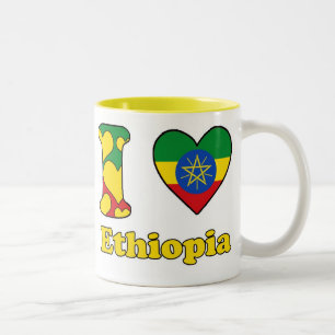 I Liebe Äthiopien Zweifarbige Tasse