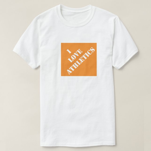 I Liebe Athletik Witziger Vater Humorischer Vater  T-Shirt (Design vorne)