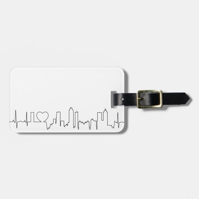 I Liebe Atlanta in einer außerordentlichen ecg Art Gepäckanhänger (Vorderseite horizontal)