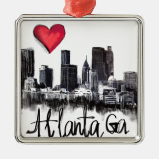 I Liebe Atlanta Ornament Aus Metall