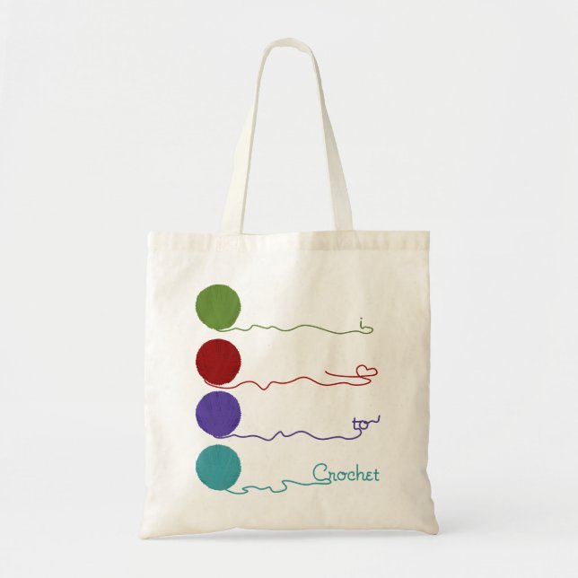 I Liebe auf Crochet Bag Tragetasche (Vorne)