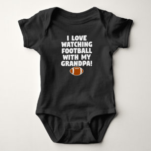 I Liebe-aufpassender Fußball mit meinem Großvater Baby Strampler