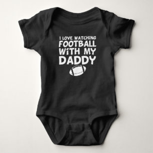 I Liebe-aufpassender Fußball mit meinem Vati Baby Strampler
