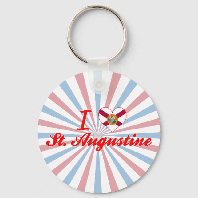 I Liebe Augustine, Florida Schlüsselanhänger (Vorderseite)