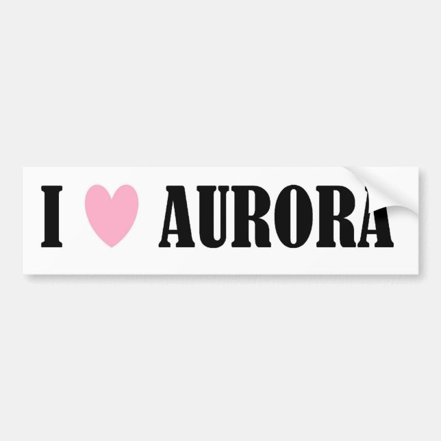 I LIEBE-AURORA-AUTOAUFKLEBER AUTOAUFKLEBER (Vorne)