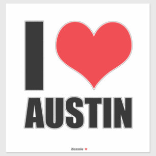 I Liebe Austin Aufkleber
