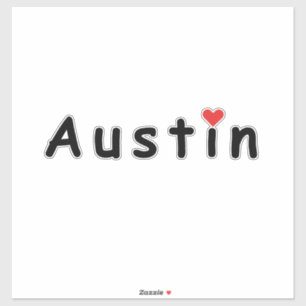 I Liebe Austin Aufkleber