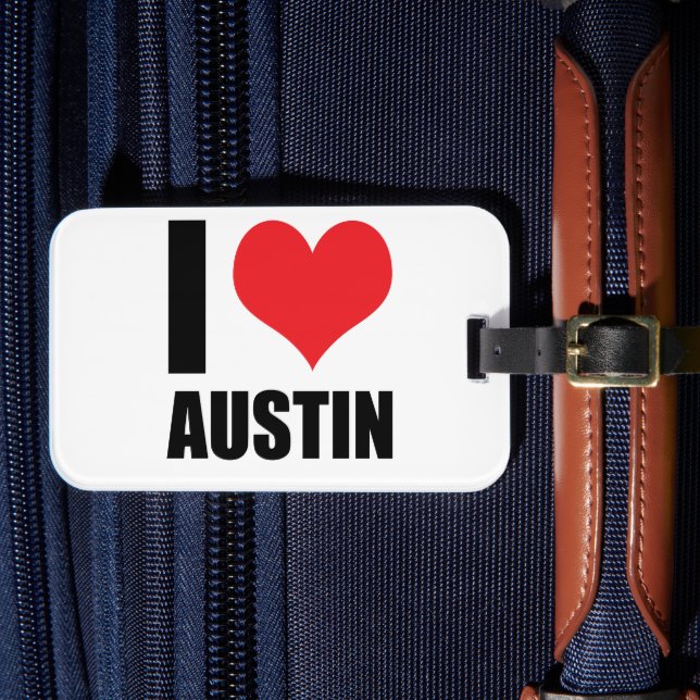 I Liebe Austin Gepäckanhänger (Vorderseite Insitu 4)
