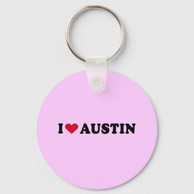 I LIEBE AUSTIN / ICH HERZ AUSTIN SCHLÜSSELANHÄNGER (Vorderseite)