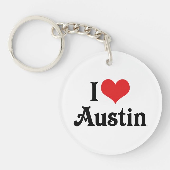 I Liebe Austin Schlüsselanhänger (Vorderseite)