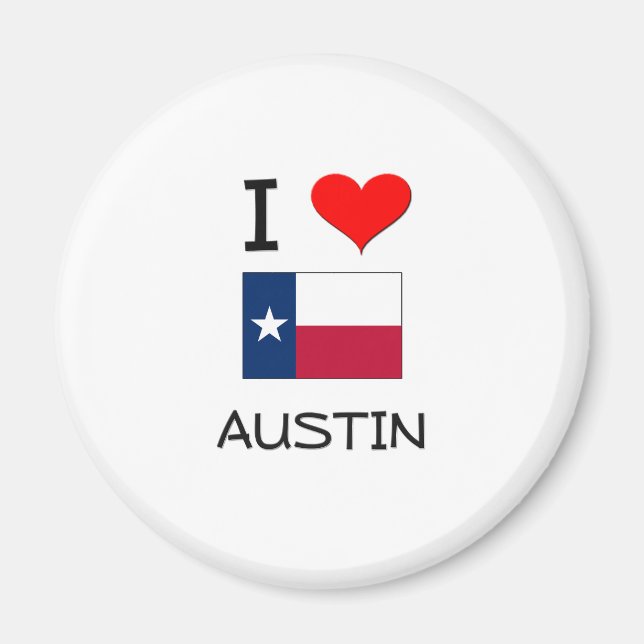I Liebe Austin Texas Magnet (Vorne)