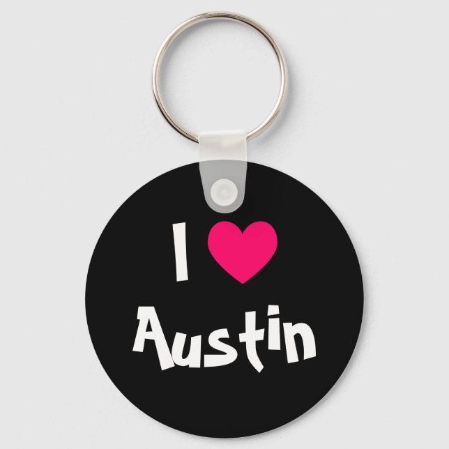 I Liebe Austin Texas Schlüsselanhänger (Vorderseite)