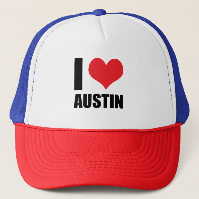 I Liebe Austin Truckerkappe (Vorderseite)
