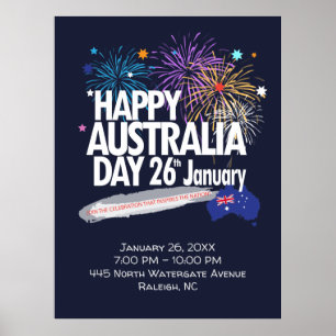 "I LIEBE AUSTRALIA" Australien Tag 26. Januar Poster