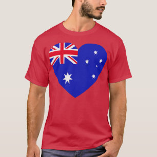 I Liebe Australia Heart Shaped Australian Flag T-Shirt