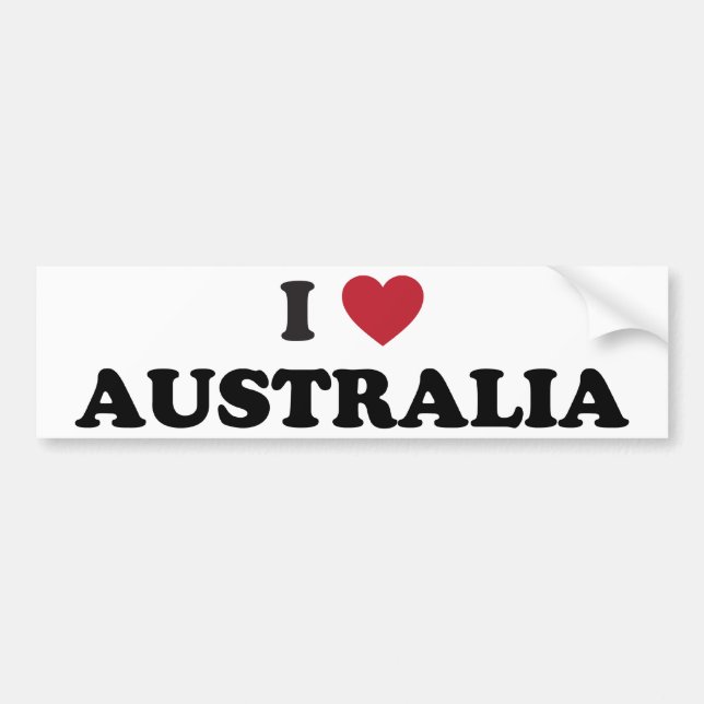 I Liebe Australien Autoaufkleber (Vorne)