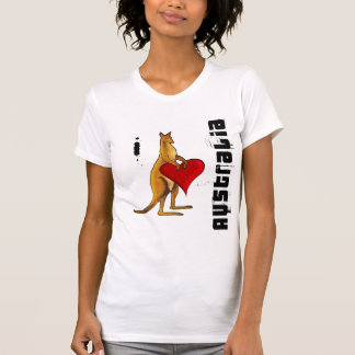 I Liebe Australien - Känguruherzentwurf T-Shirt
