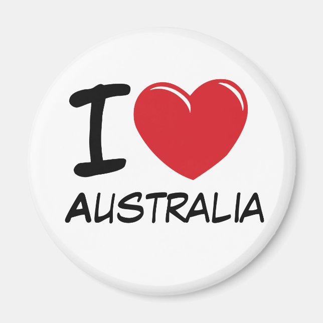 I Liebe Australien Magnet (Vorne)