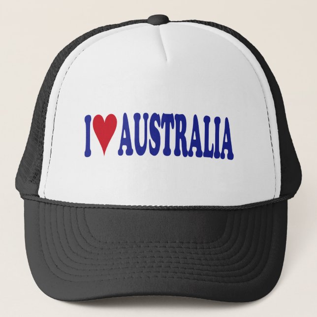 I Liebe Australien Truckerkappe (Vorderseite)