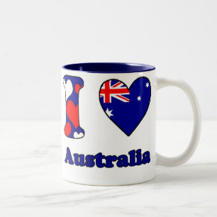 I Liebe Australien Zweifarbige Tasse