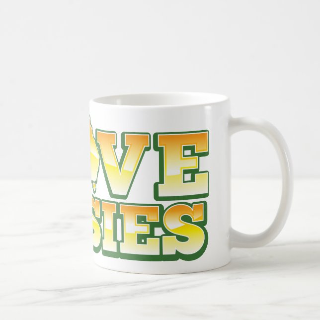 I Liebe-Australier! Australiana Entwurf Kaffeetasse (Rechts)