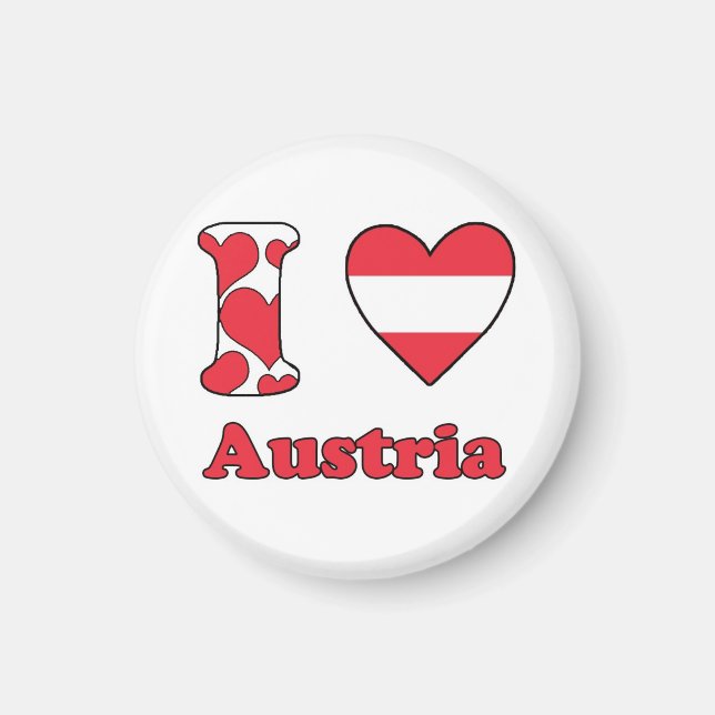 I Liebe Austria Magnet (Vorne)