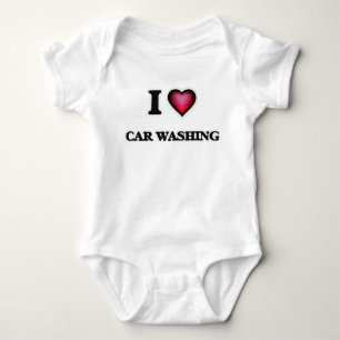 I Liebe Auto waschen Baby Strampler