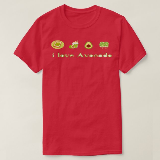 I Liebe Avocado 8 T-Shirt (Design vorne)