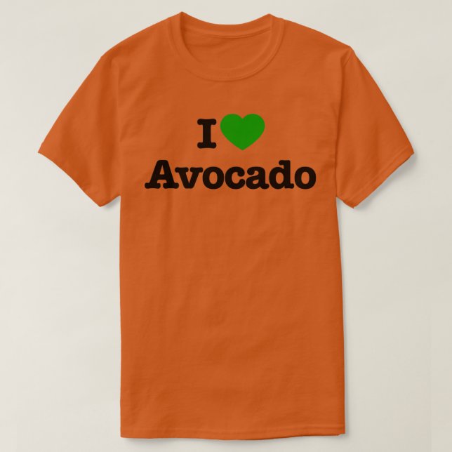 I Liebe Avocado Fruit Lover Persea americana T-Shirt (Design vorne)