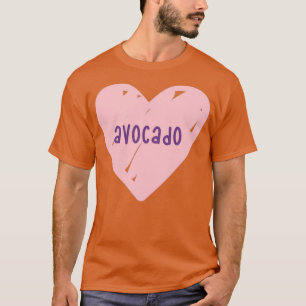 i Liebe avocado pastellrosa Herz T-Shirt