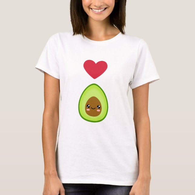 I Liebe Avocado T-Shirt (Vorderseite)