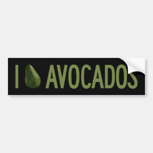 I Liebe-Avocados Autoaufkleber