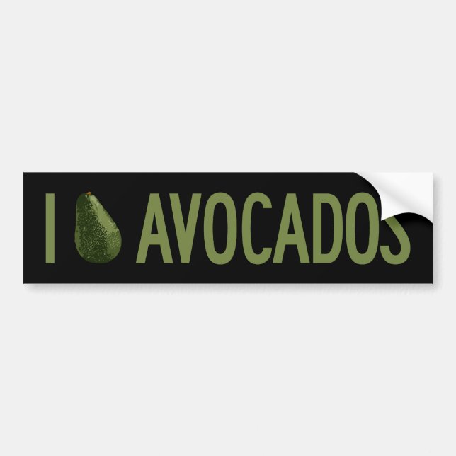 I Liebe-Avocados Autoaufkleber (Vorne)