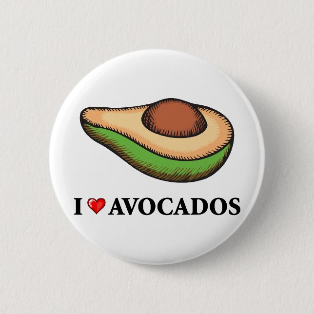 I Liebe-Avocados Button (Vorderseite)