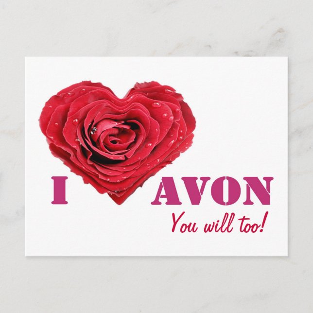 I Liebe AVON Post Card Postkarte (Vorderseite)