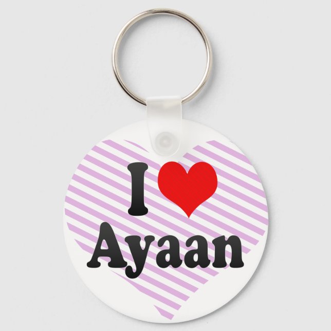 I Liebe Ayaan Schlüsselanhänger (Vorderseite)