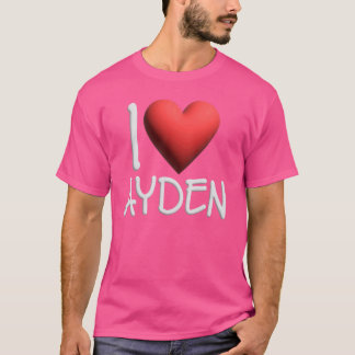 I Liebe Ayden Name Personalisiert Men Typ BESTE FR T-Shirt