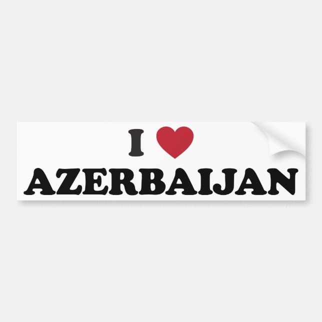 I Liebe Azerbaijan Autoaufkleber (Vorne)
