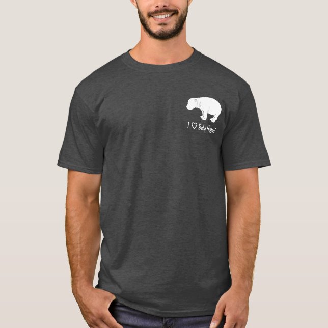 I Liebe-Baby-Flusspferde T-Shirt (Vorderseite)