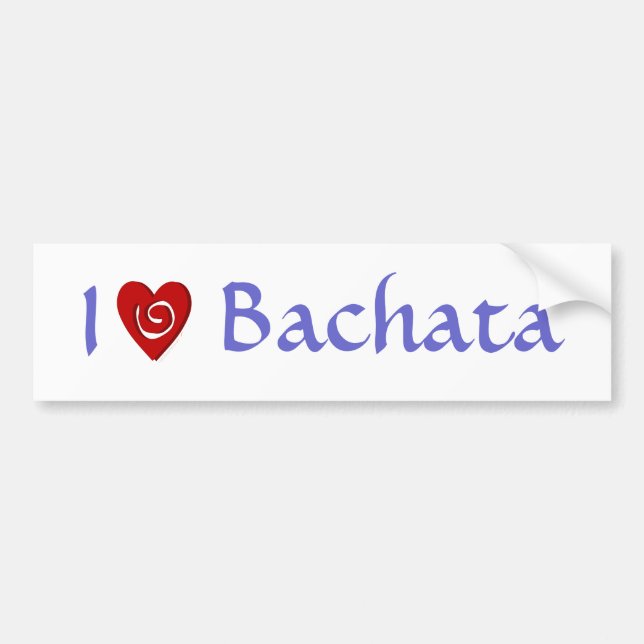 I Liebe Bachata Herz-lateinische Tanzen-Gewohnheit Autoaufkleber (Vorne)