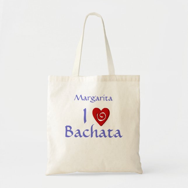 I Liebe Bachata Herz-lateinische Tragetasche (Vorne)