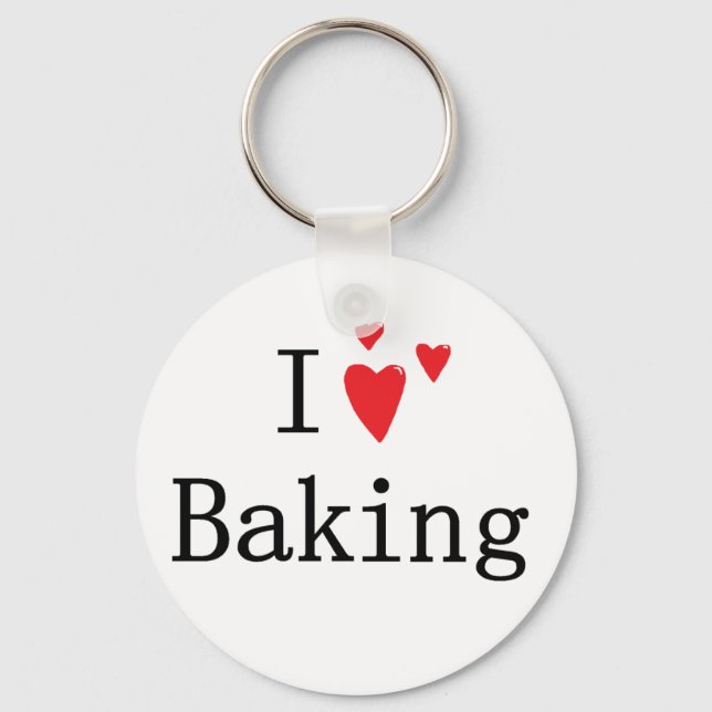 I Liebe Backen Schlüsselanhänger (Vorderseite)