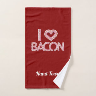 I Liebe Bacon Badhandtuch Set