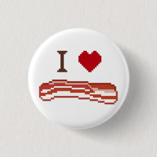 I Liebe Bacon Button